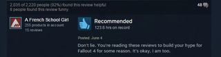 Illustration for article titled Fallout 3, As Told By Steam Reviews